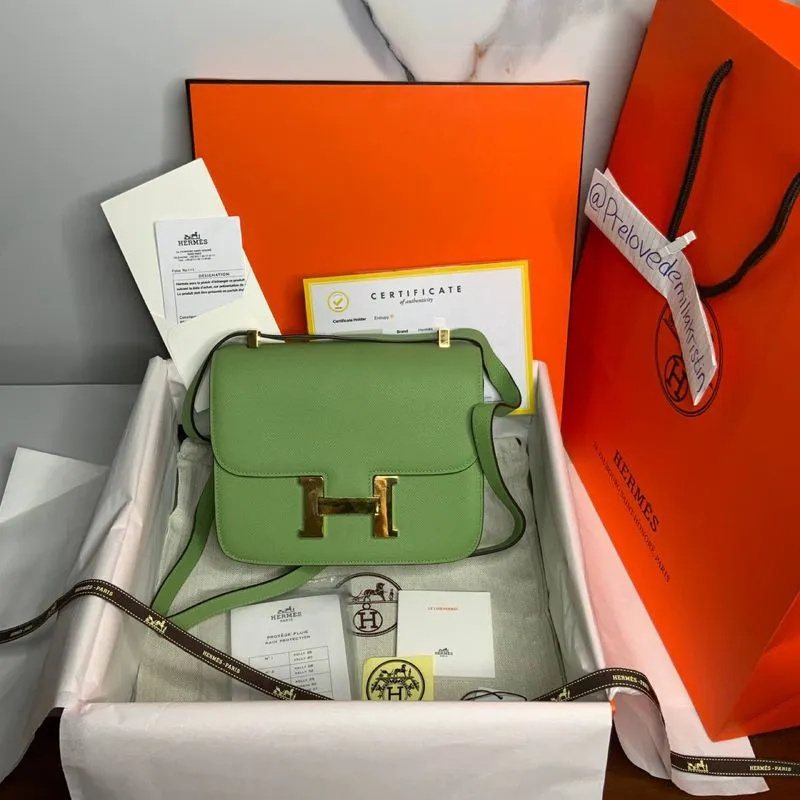 Preloved Constance 24 Epsom Vert Criquet Ghw Authentic photo 1