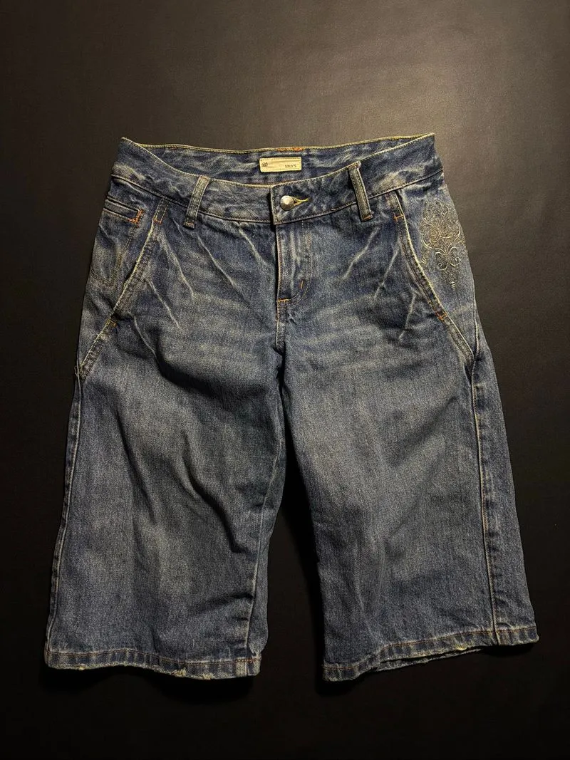 Salty’s Embroidered Denim Shorts Blue Utility  photo 1