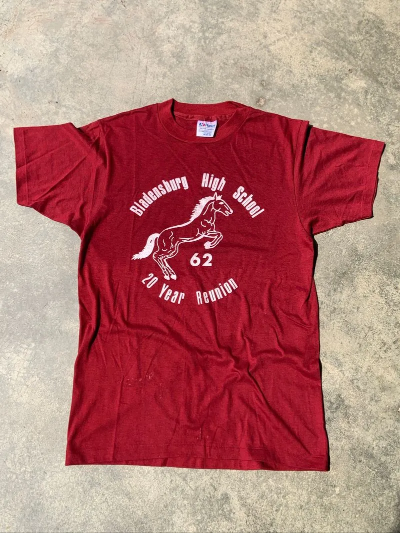 80’s Horse Bladensburg High School Tee photo 1