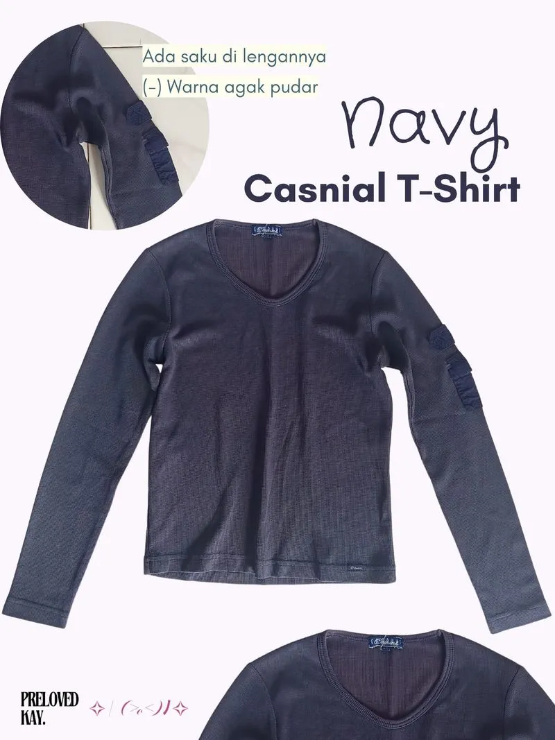 Navy Casnial T-shirt photo 1