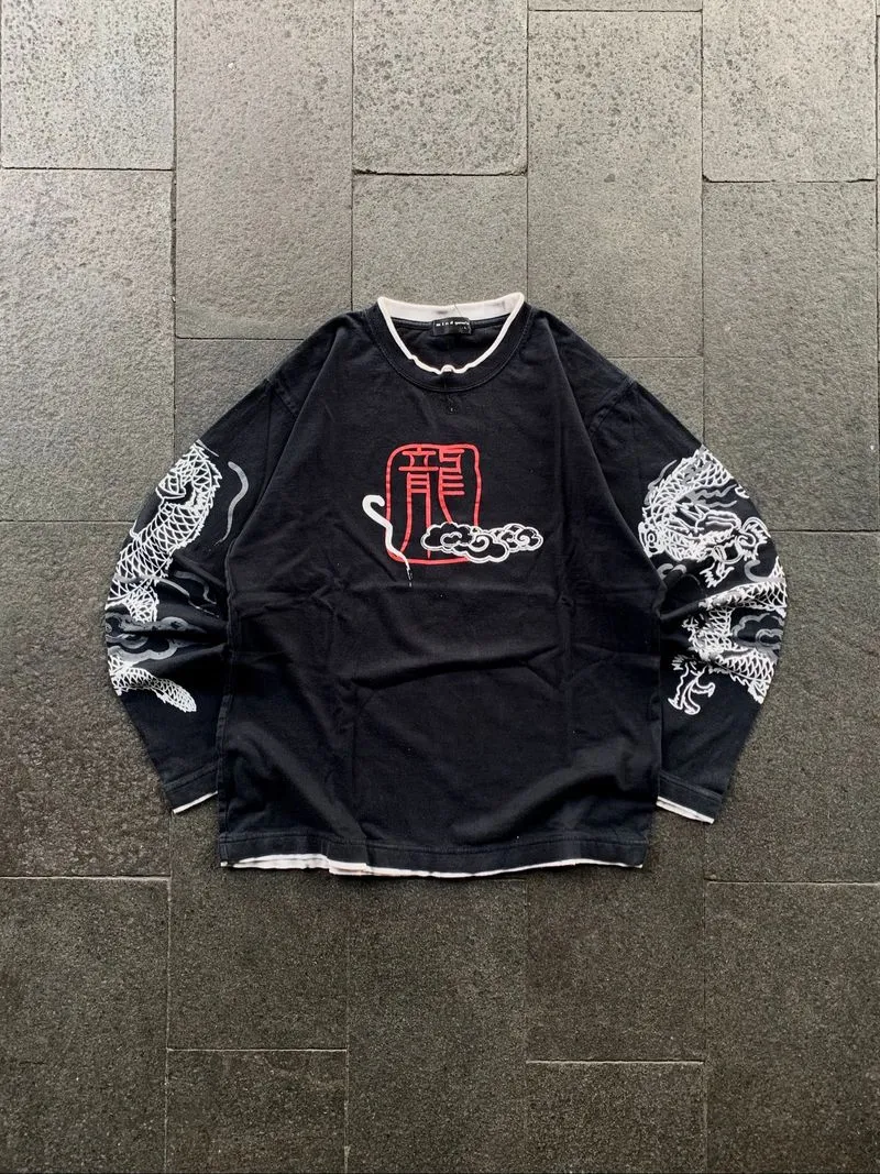 VINTAGE MIND GAMES DRAGON SUKAJAN LONG SLEEVE photo 1