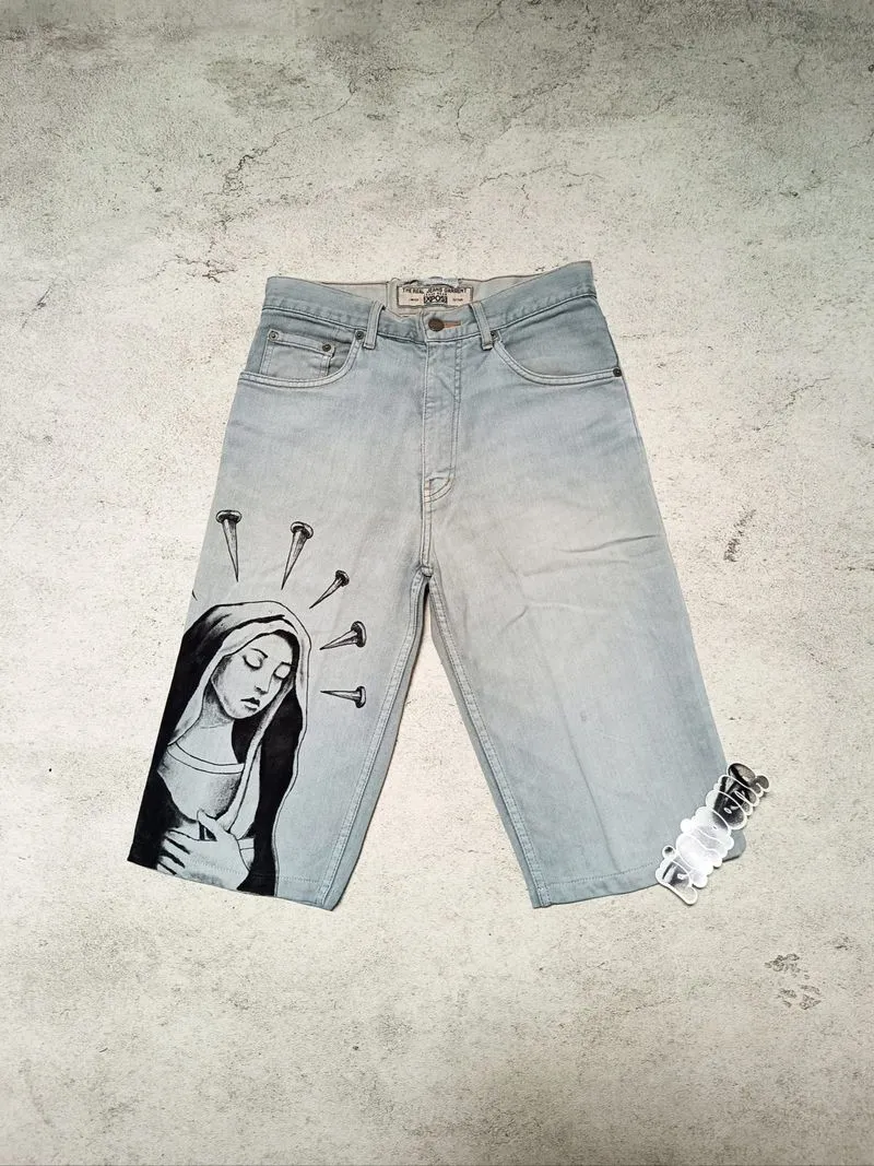 JORTS Pants Custom Hand Painted 1 Of 1 photo 1