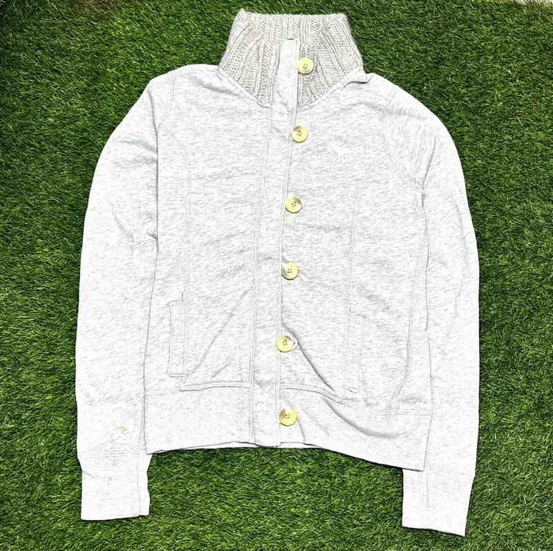 Abercrombie & Fitch Neck Knit Button Zip-Up Sweater  photo 1