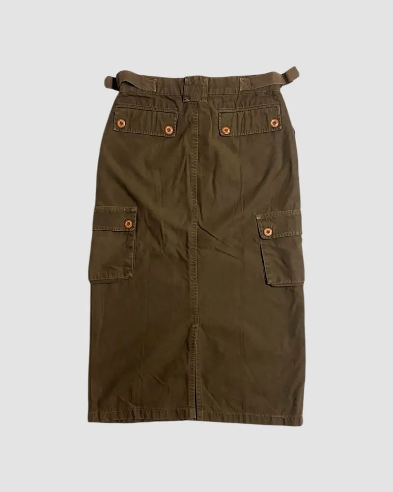 Rok Cargo Coklat Utility Skirt  Multi Pocket and Button photo 1