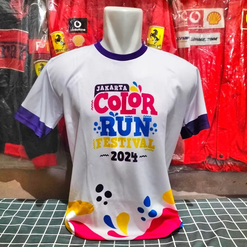 Jersey Jakarta Color Run Festival 2024 Event Original Lari photo 1