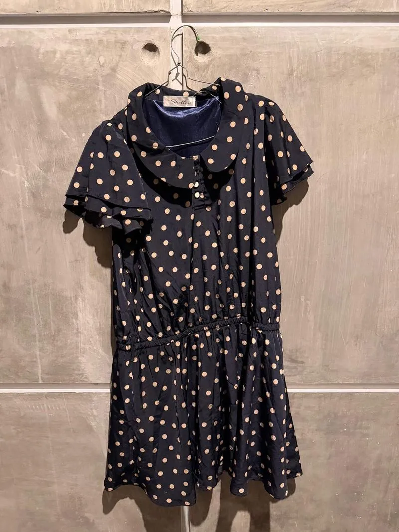 dress wanita motif polkadot photo 1