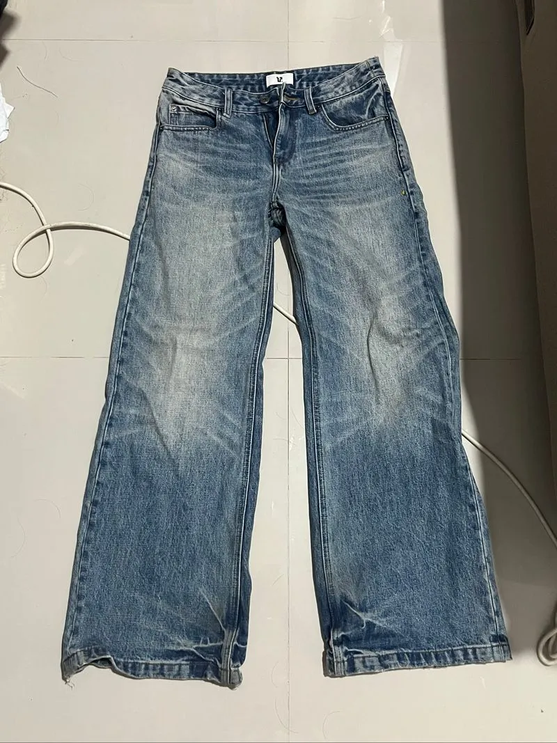 Wide leg flare denim photo 1