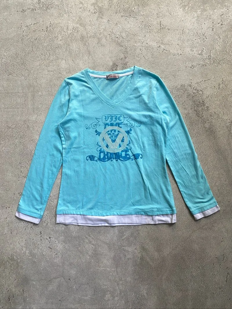 Y2K Henley Shirt Girl by Your Jeans photo 1
