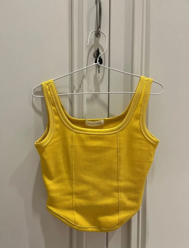 Minimalist Shirt Wanita yellow photo 1
