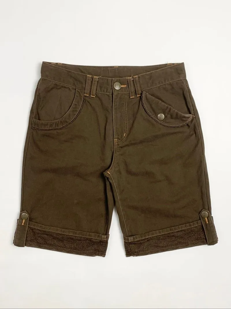 Y2k Mezzo Piano Short Pants Lace Brown photo 1