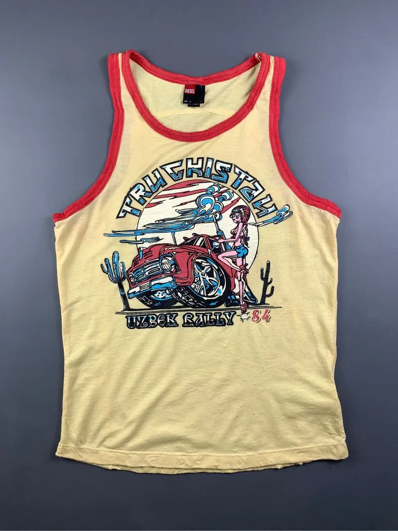 2000s Diesel Yellow Hitchhiker Ringer Tanktop (M) photo 1