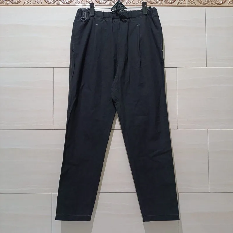 And Wander Linen Drawstring Pants Black photo 1