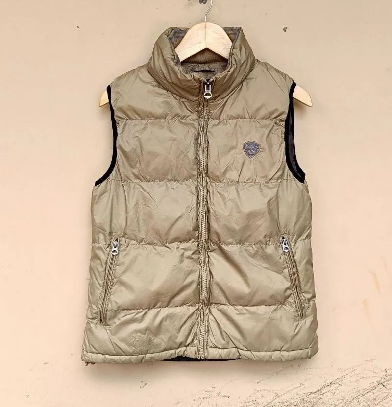 schott nyc down puffer vest 80s vintage rare brown photo 1