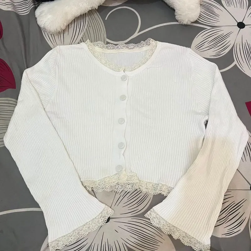 Cardigan rajut crop photo 1