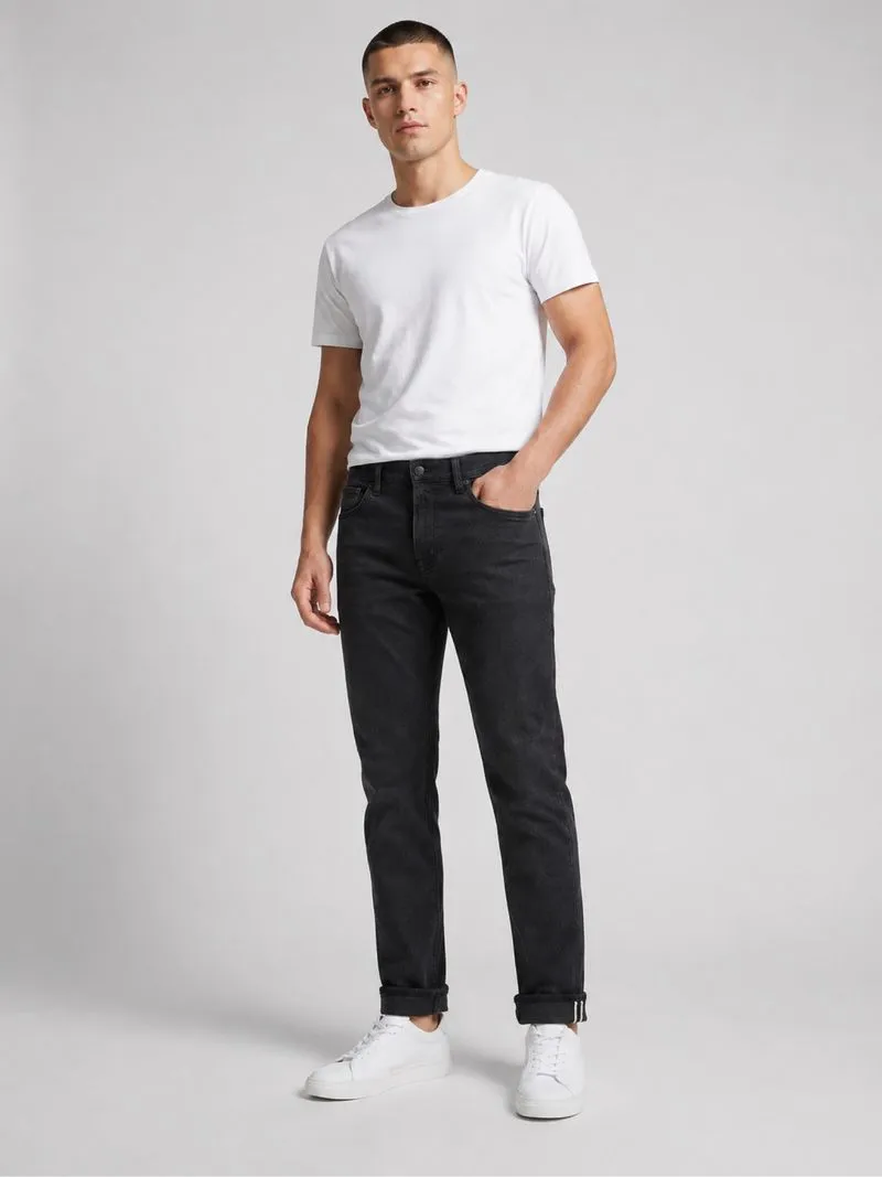 Uniqlo Selvedge Black Wash Slim Fit Denim Jeans Pants photo 1