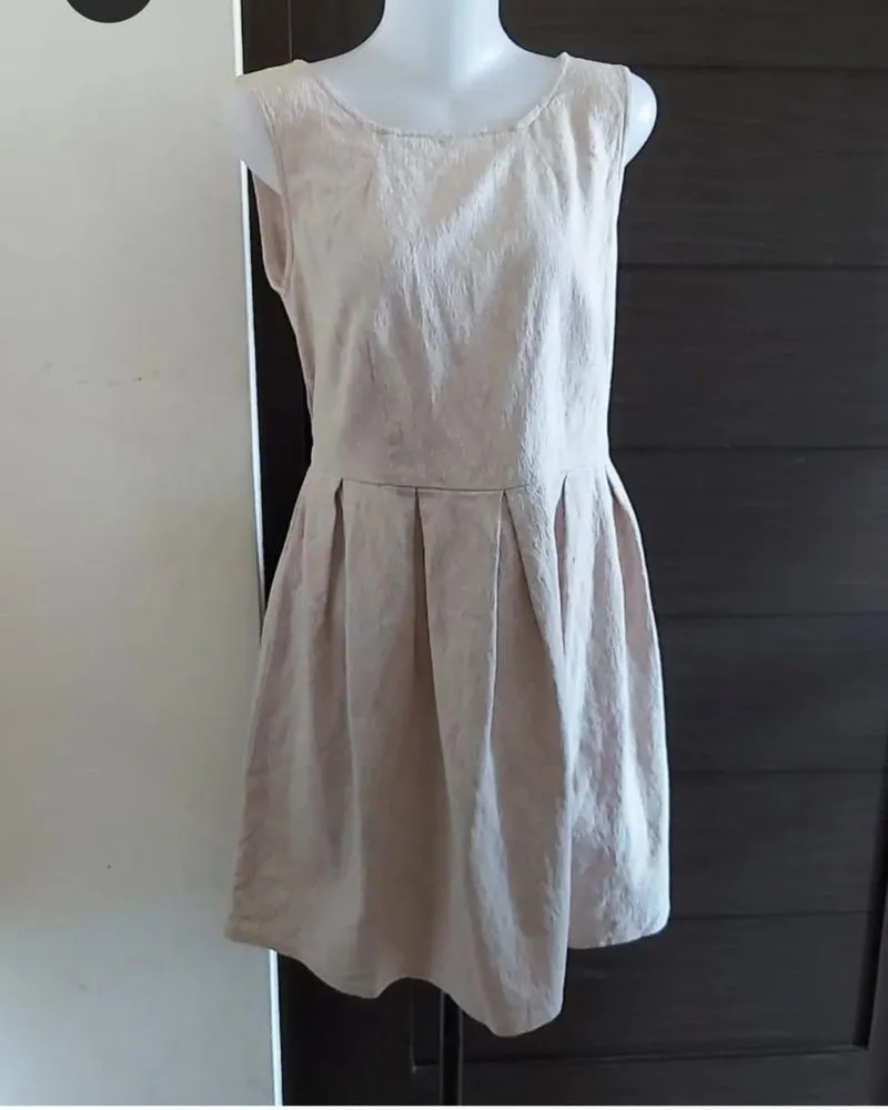 dress krem tekstur preloved photo 1
