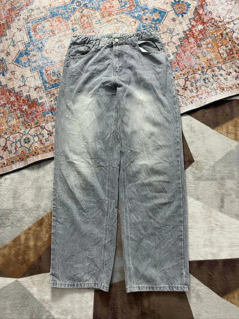 LONG PANTS DENIM Y2K FADDING DARKGREY WASHED photo 1