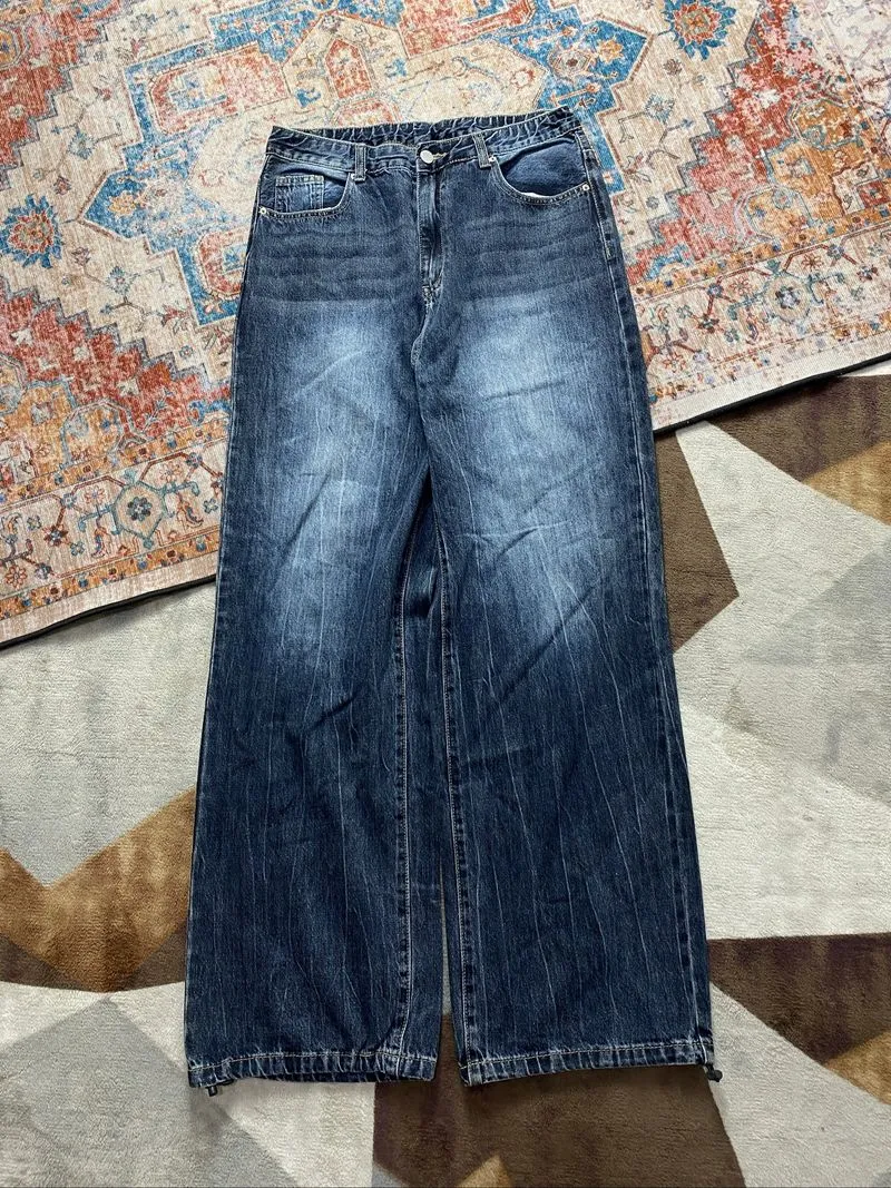 LONG PANTS DENIM Y2K BAGGY FADDING ADJUSTABLE photo 1