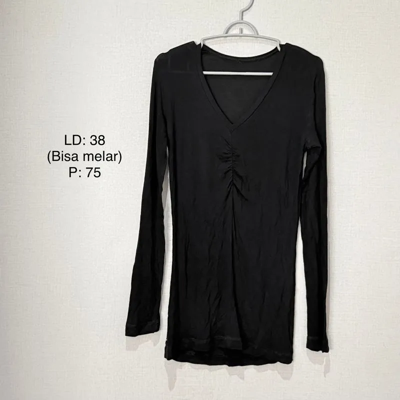 Blouse Hitam Lengan Panjang Baju Lengan Panjang photo 1