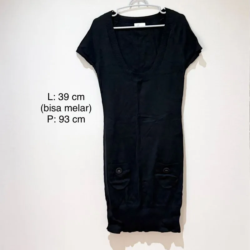 Baju Dress Terusan Hitam photo 1