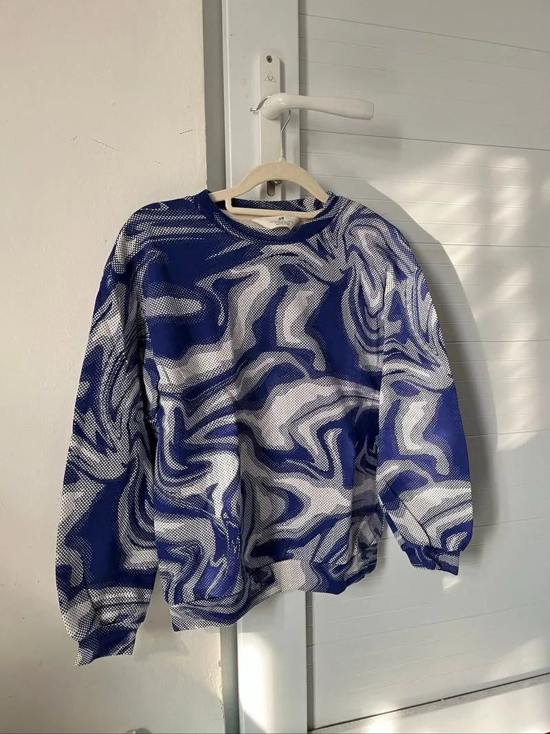 H&M Blue Wave Sweatshirt photo 1