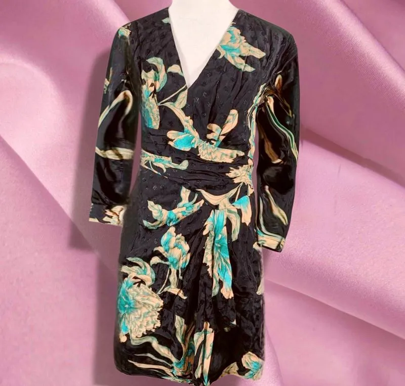 Sandro Paris Floral Wrap Dress photo 1