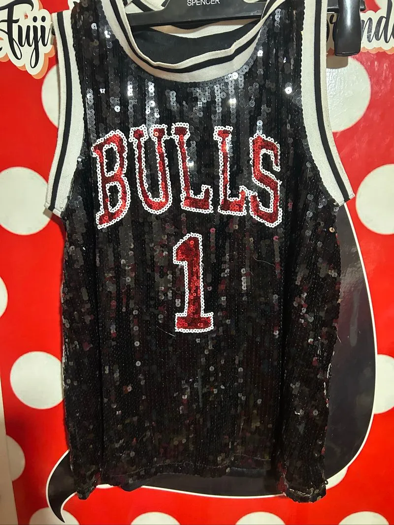 chicago bukls sequin hitam photo 1
