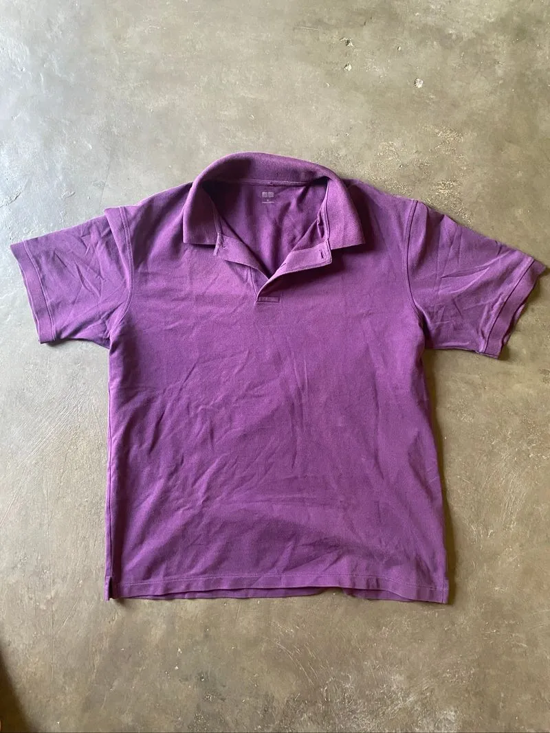 Uniqlo Relaxed Fit Purple Polo Pique  photo 1