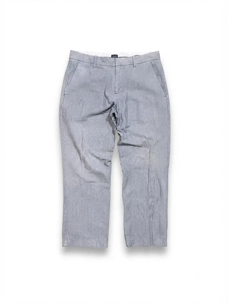 Gap Khakis Tailored Straight fit Gray Striped Pants photo 1