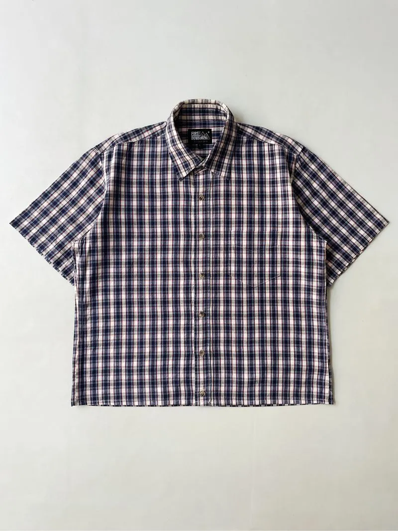 First down USA multiplaid boxy shirt  photo 1