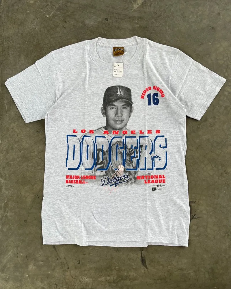 1995 LOS ANGELES DODGERS Hideo Nomo Vintage Tee by NUTMEG photo 1