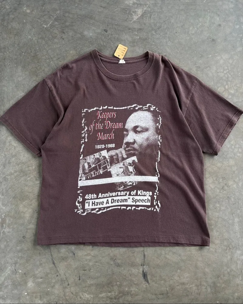 Vintage MARTIN LUTHER KING JR Graphics Tee Brown photo 1