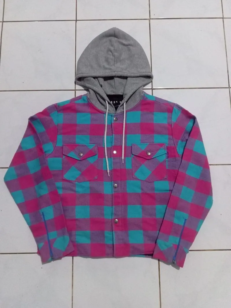 Jaket casual tartan purplecow photo 1