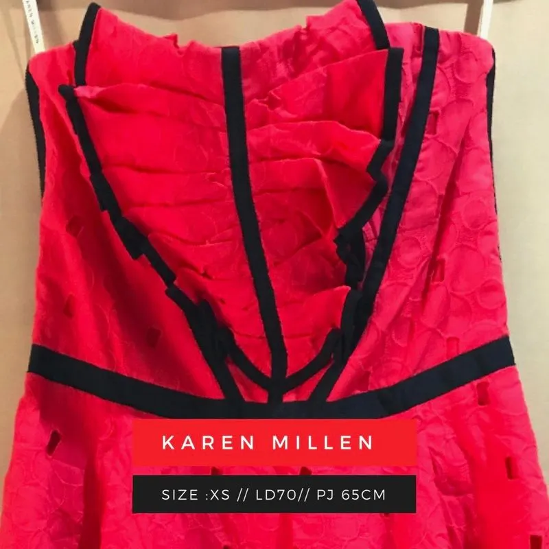 Karen Millen Luxury Lolita Summer dress Wanita red photo 1