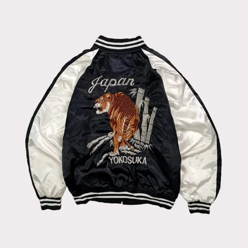 Streetwear Y2K Bomber jacket Pria multicolor black photo 1