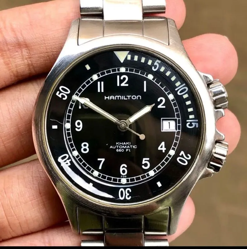 Jam tangan Swiss merk Hamilton khaki compressor automatic photo 1
