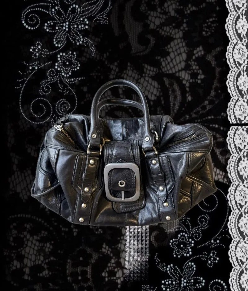 Y2K genuine Leather Shoulder Bag photo 1