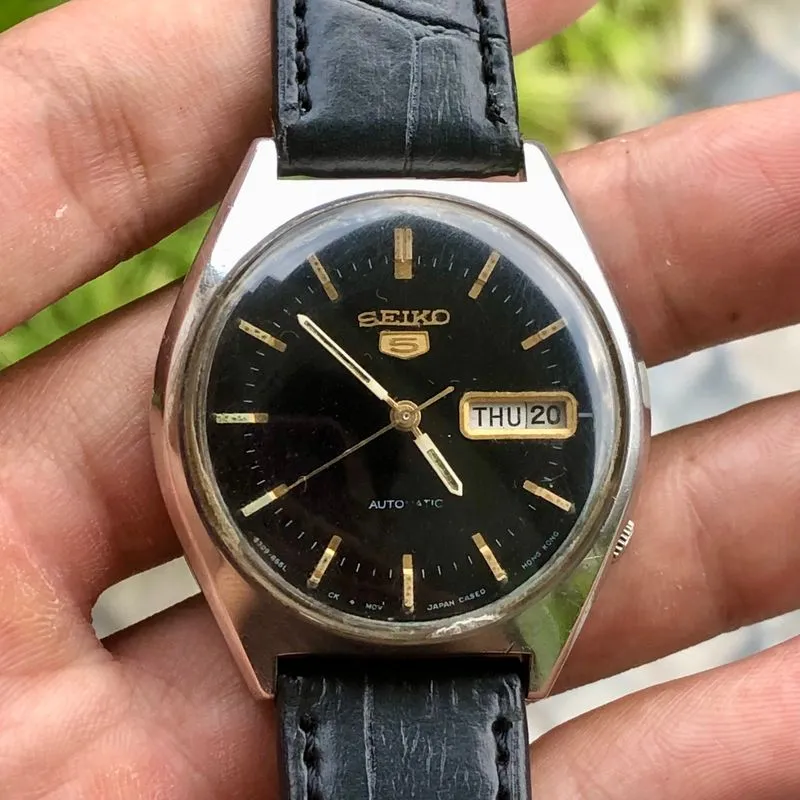 Seiko Vintage Casual Pria silver black photo 1