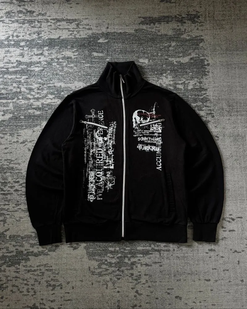 Japanese Brand Poem Gothic Fitted Tracktop Jacket photo 1