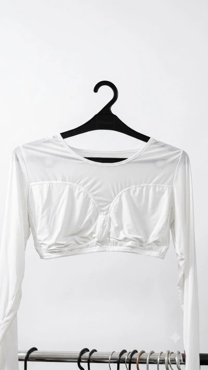 croptop lengan panjang bahan adem photo 1