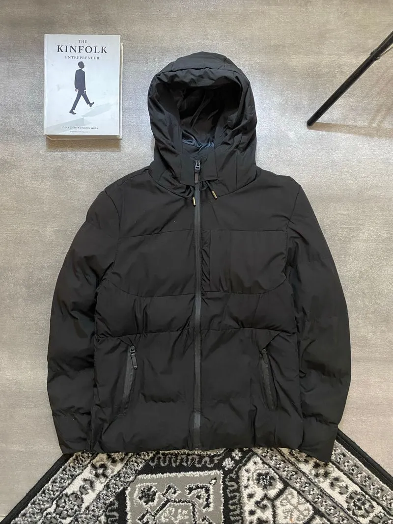 Wa®️m Padded Jacket Black Hooded photo 1