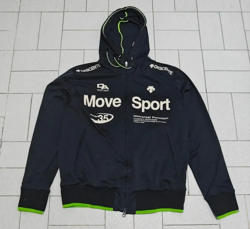 Jaket Sport Running Tracktop Descente Jaspo Move Sport Abu photo 1