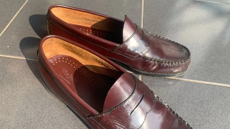 GH Bass Weejuns Logan Penny Loafers Burgundy size 8 photo 1