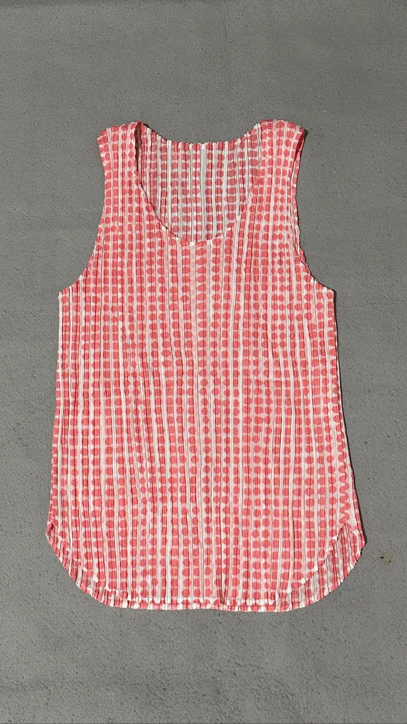 pleats please polkadot sleeveless top photo 1