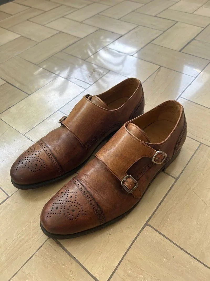 PERTINI size 41 made in spain monkstrap monk strap brogues photo 1