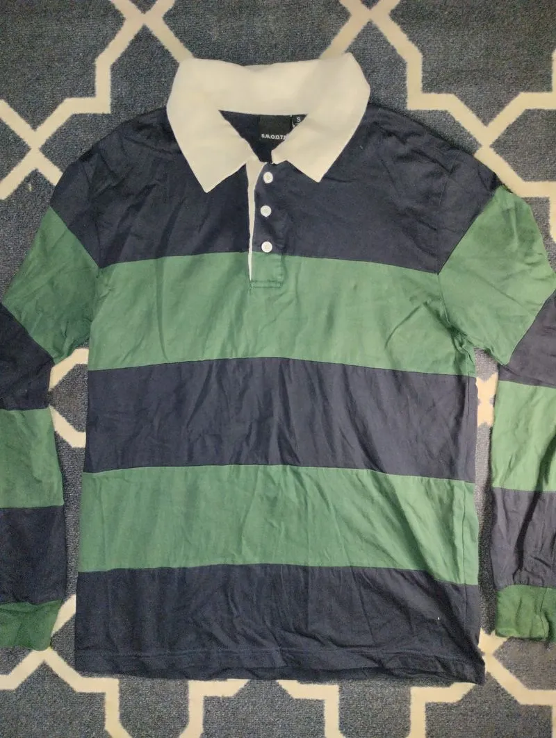 Smooth rugby polo shirt lengan panjang size M photo 1