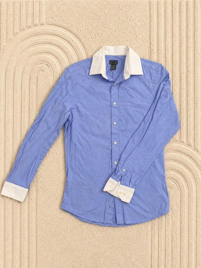 💙 H&M Contrast Collar Shirt 💙 photo 1