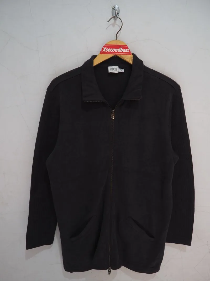 ARMANI COLLEZIONI DOUBLE ZIPPER KNIT SWEATER photo 1