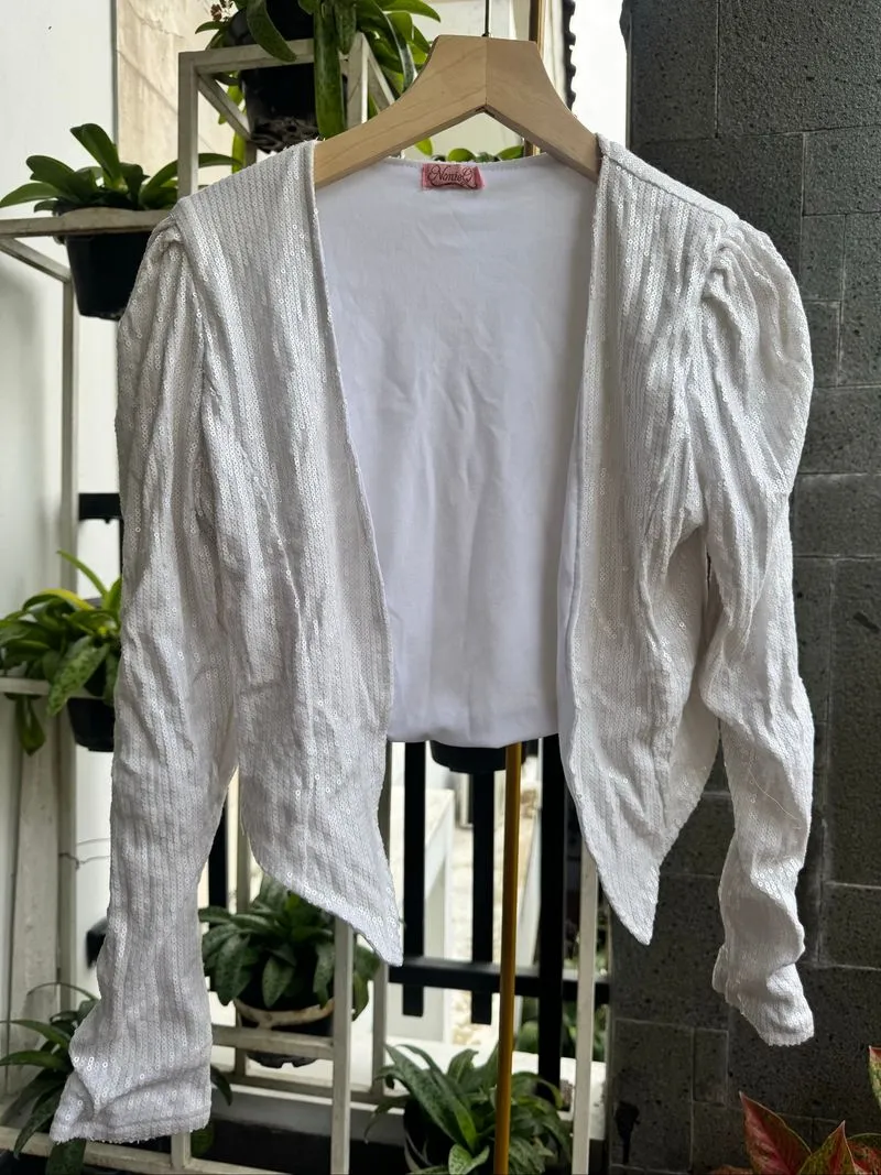 Open front sequin cardigan  photo 1