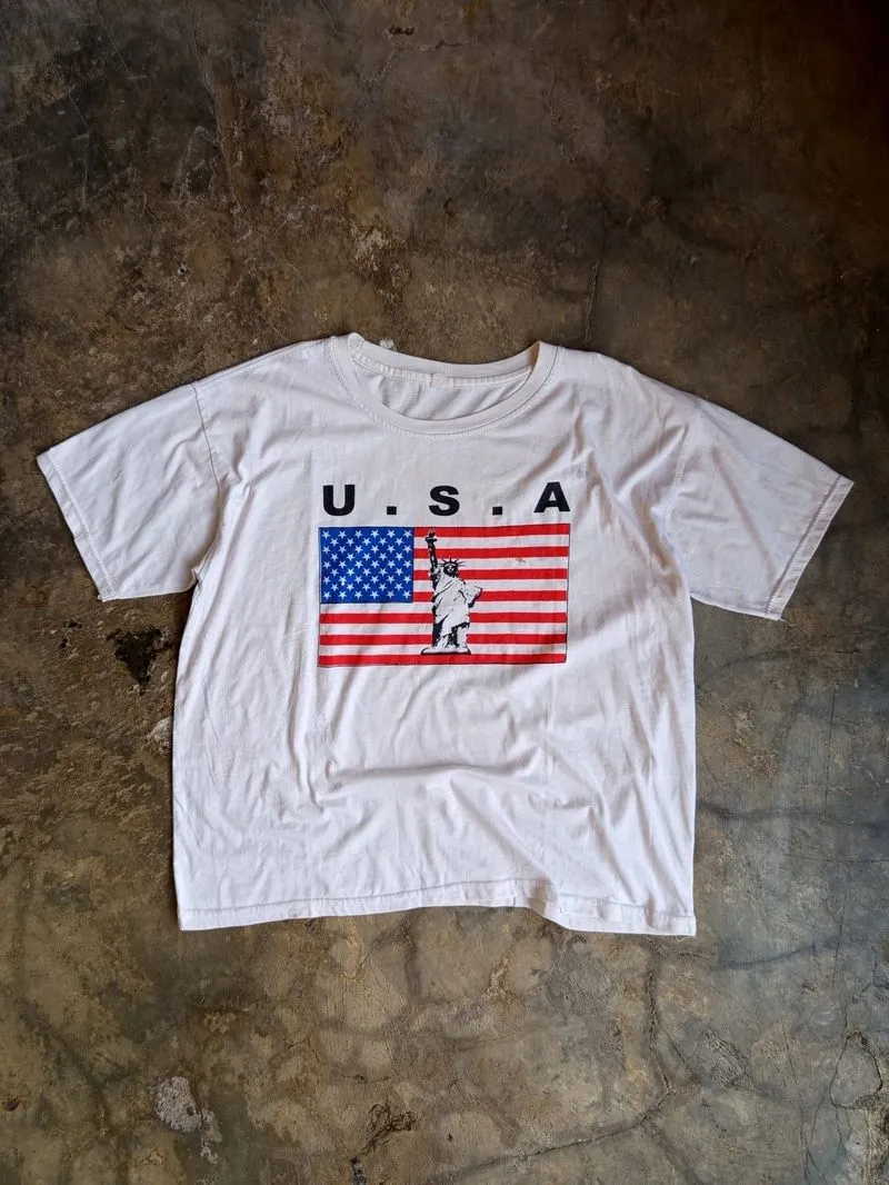 U S A Whitee T-shirt Boxsi Fits 🇺🇸 photo 1